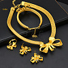 Alloy Pendant Necklaces & Stud Earrings & Bangles & Rings Sets FS-WGECFB6-01-4