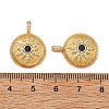 Brass Micro Pave Cubic Zirconia Pendants KK-F941-38B-G-3