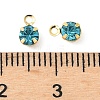 Brass Glass Charms KK-C097-08G-02-3