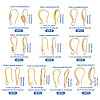 20Pcs 10 Styles Brass Earring Hooks KK-TA0002-46-4
