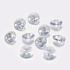 Faceted Glass Rhinestone Charms RGLA-F049-8mm-001BS-1