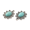 Retro Alloy Pendant Rhinestone Settings TIBEP-L020-15AS-2