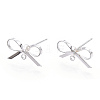 Brass Stud Earring Findings LS-X-KK-S350-013S-4