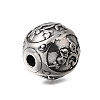 Engraved 304 Stainless Steel Beads STAS-H263-17AS-05-2