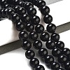 Natural Black Onyx Round Bead Strands G-R198-10mm-5