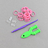 DIY Rubber Loom Bands Refills with Accessories X-DIY-R011-02-2