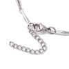 2Pcs 2 Colors Ion Plating(IP) 304 Stainless Steel Slider Necklace Makings AJEW-JB01268-4