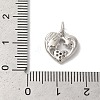 Valentine's Day Rack Plating Brass Clear Cubic Zirconia Pendants KK-Z056-12P-3