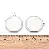 304 Stainless Steel Pendant Cabochon Settings STAS-N108-71P-3