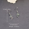 304 Stainless Steel Flower Dangle Earrings for Women WG1C9A6-02-2