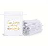 50Pcs Thank You Printed Organza DIY Craft Drawstring Bags PW-WG4E938-24-1