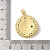 Rack Plating Brass Micro Pave Cubic Zirconia Pendants KK-U022-12B-G-3