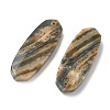 Natural Indian Green Line Jasper Pendants G-Z151-02B-2