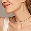 60Pcs Brass & Alloy Edge & Loop Micro Pave Clear Cubic Zirconia Charms FIND-ME0001-37-5
