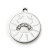 Twelve Constellations 304 Stainless Steel Enamel Pendants SA-CBAAE04-01P-03-1