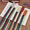 5Pcs 5 Colors Colorful Ribbon PU Leather Bookmarks AJEW-CP0003-86A-4