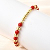 ABS Imitation Pearl Round Beads Stretch Bracelets for Women BJEW-D317-12A-G-3