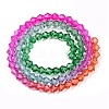 Gradient Color Baking Painted Glass Bead Strands X1-DGLA-A039-T2mm-A011-2