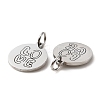 Non-Tarnish 304 Stainless Steel Charms STAS-D050-07P-10-3