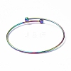 Ion Plating(IP) Adjustable 304 Stainless Steel Wire Cuff Bangle Making MAK-F286-02MC-3