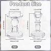 3Pcs 2 Styles Glass Candle Holders DJEW-HY0001-09-2