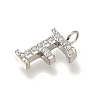 304 Stainless Steel Micro Pave Cubic Zirconia Pendants STAS-H228-06P-F-2