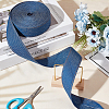 Synthetic Cotton Denim Ribbons for Bow Making SRIB-WH0011-270E-4