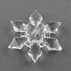 Clear Acrylic Faceted Snowflake Beads X-TACR-S601-2-2