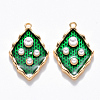 Brass Enamel Pendants KK-T049-055G-01-NF-1