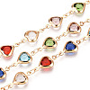 Handmade Brass Heart Link Chains CHC-N024-03KCG-1