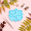 DIY Heart Shape Earring Silicone Mold Kits DIY-OC0002-79-2