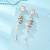 Natural Freshwater Shell Stud Dangle Earrings EJEW-JE07250-1