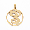 Ion Plating(IP) 304 Stainless Steel Pendants STAS-K162-047G-2