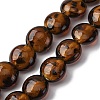 Handmade Gold Sand Lampwork Beads Strands LAMP-Q045-05A-1