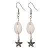 Natural Shell Dangle Earrings EJEW-JE05441-03-1