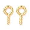 Brass Screw Eye Pin Peg Bails KK-K390-02G-1