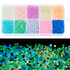 130G 10 Colors Luminous Bubble Beads SEED-OC0001-07-1