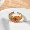 304 Stainless Steel Enamel Cuff Open Rings SA-CBA5A8D-01G-2
