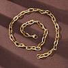304 Stainless Steel Textured Cable Chain Necklaces NJEW-Q013-01G-1