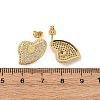 Heart Brass Micro Pave Cubic Zirconia Stud Earrings EJEW-B153-19G-01-5