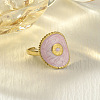304 Stainless Steel Enamel Cuff Rings FS-WG277BE-08-1