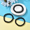 Natural Obsidian Stretch Beaded Bracelets G-A185-01A-1