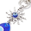 Evil Eye Lampwork Pendant Decorations HJEW-JM01997-05-3