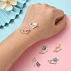 6Pcs 6 Colors Alloy Crystal Rhinestone Connector Charms FIND-YW0004-02-5