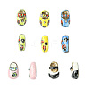 10Pcs 5 Colors Handmade Printed Porcelain Beads PORC-CJ0001-33-1