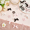 30Pcs 3 Colors Star Iron Enamel Snap Hair Clips OHAR-SP0001-03-3