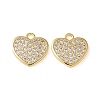 Brass Micro Pave Cubic Zirconia Charms KK-C086-07G-1