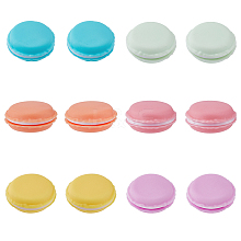 HOBBIESAY 12Pcs 6 Colors  Portable PP & TPE Mini Macaron Jewelry Storage Case CON-HY0001-03