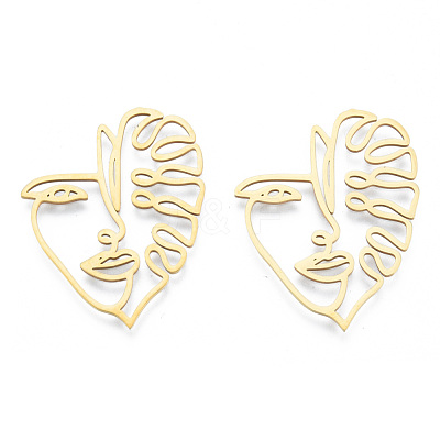 201 Stainless Steel Filigree Joiners Links STAS-N090-LA942-2-1