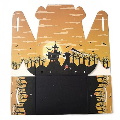 Halloween Theme Paper Cupcakes Boxes CON-I009-15D-1